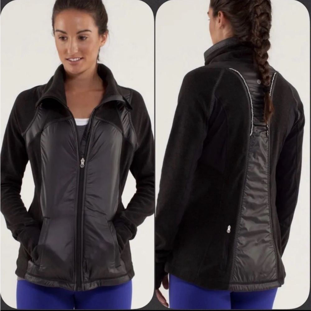 RARE! 🖤 $148 LULULEMON Run Gust Buster Fleece & Puffy Jacket 🖤 Size 6